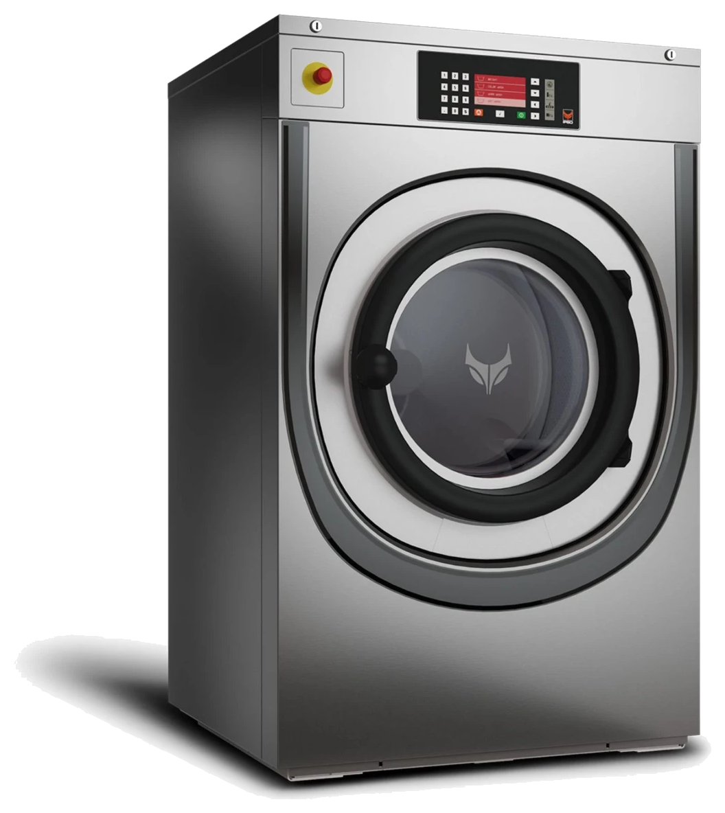 Commercial clearance washing machine with stainless steel drum