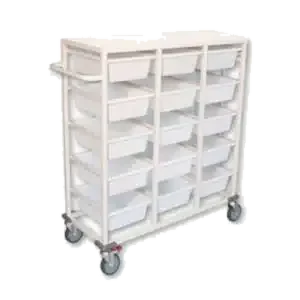 15 Basket Storage Trolley commercial laundry trolley