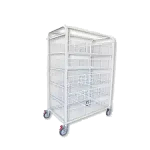Mesh Storage Basket Trolley commercial laundry trolley