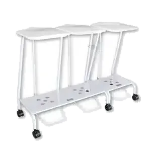 Triple Soiled Linen Trolley commercial laundry trolley