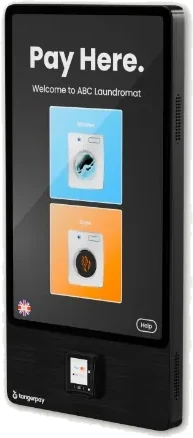 Cashless laundry payment kiosk