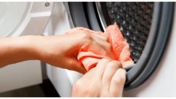 Cleaning wahing machine door seal 620x350, Why You Should Be Cleaning Your Washing Machine Regularly