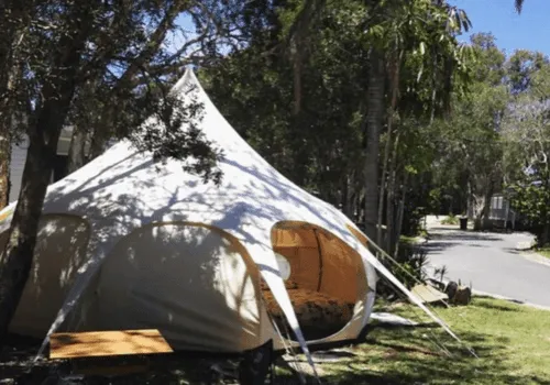 Belle tent, Laundry Upgrade at Caravan Park