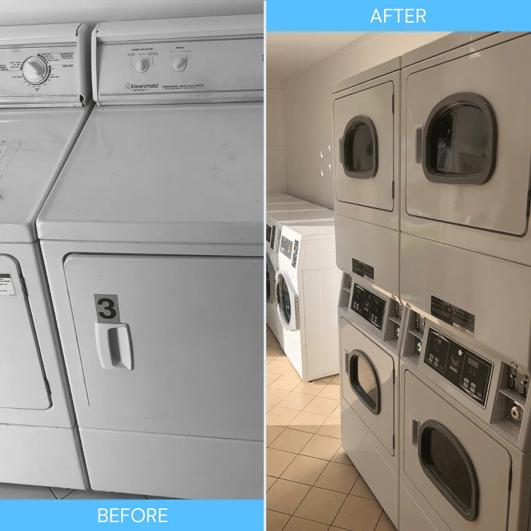 Before and After Holiday park dryers, New Installation at Popular NSW Holiday Park