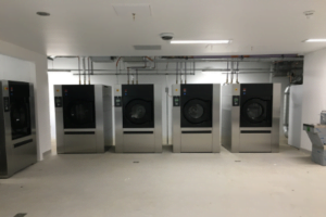 large commercial on premise laundry installation